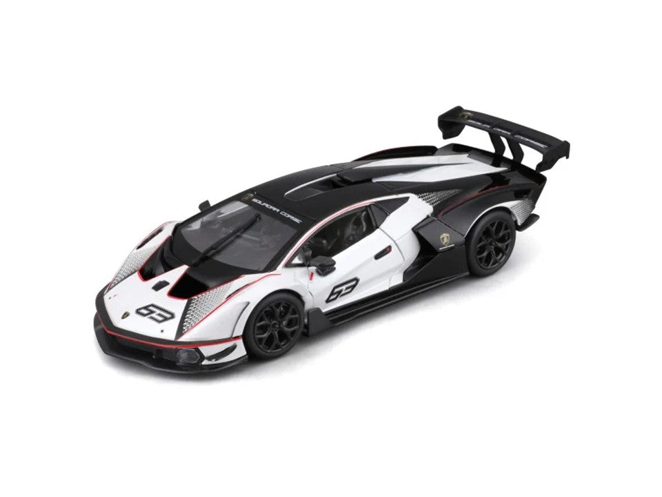 BBurago Racing Lamborghini Essenza SCV12, White/Black, 1:24 Scale