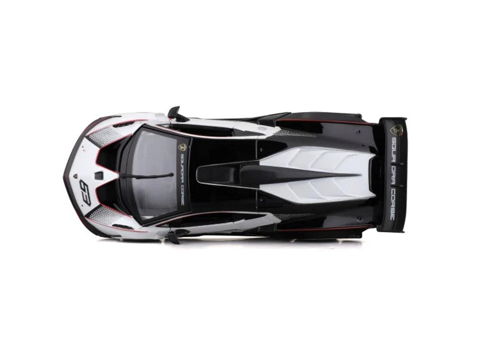 BBurago Racing Lamborghini Essenza SCV12, White/Black, 1:24 Scale