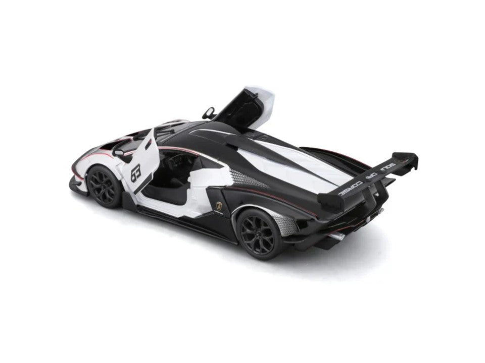 BBurago Racing Lamborghini Essenza SCV12, White/Black, 1:24 Scale