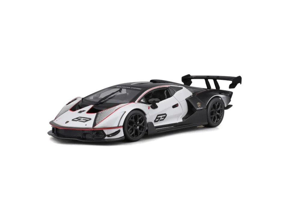 BBurago Racing Lamborghini Essenza SCV12, White/Black, 1:24 Scale