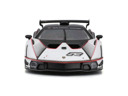 BBurago Racing Lamborghini Essenza SCV12, White/Black, 1:24 Scale