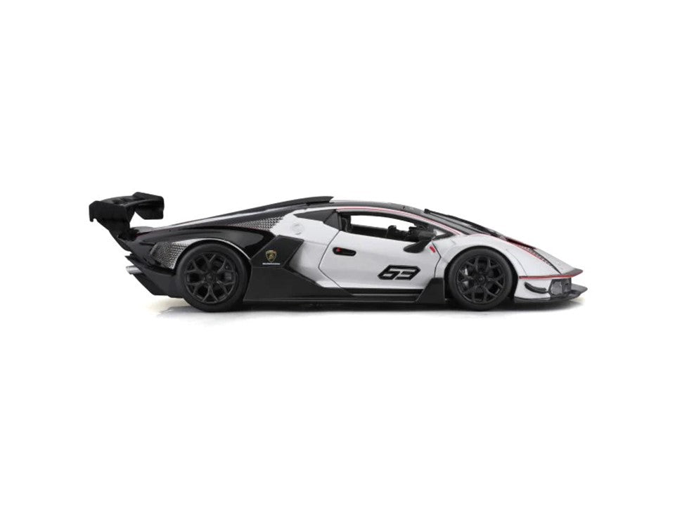 BBurago Racing Lamborghini Essenza SCV12, White/Black, 1:24 Scale