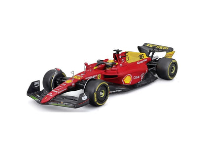 Bburago Ferrari F1-75, 2022 Charles Leclerc, Red, 1:24 Scale