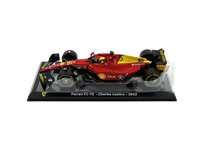 Bburago Ferrari F1-75, 2022 Charles Leclerc, Red, 1:24 Scale