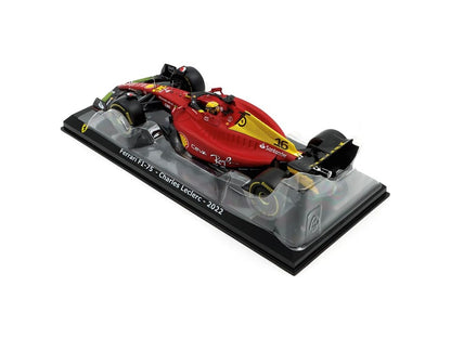 Bburago Ferrari F1-75, 2022 Charles Leclerc, Red, 1:24 Scale