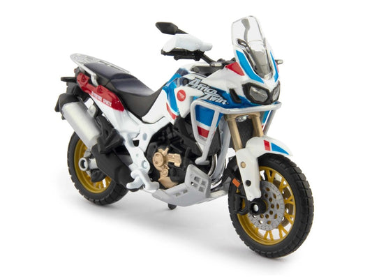 Bburago Honda Africa Twin Adventure, White, 1:18 Scale Model