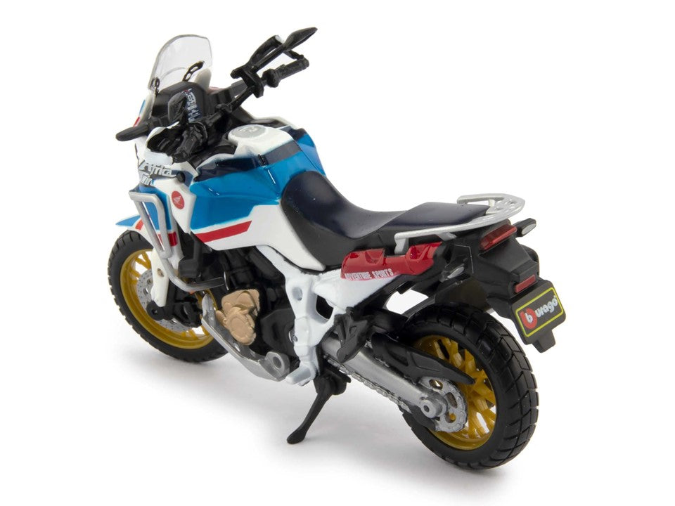 Bburago Honda Africa Twin Adventure, White, 1:18 Scale Model