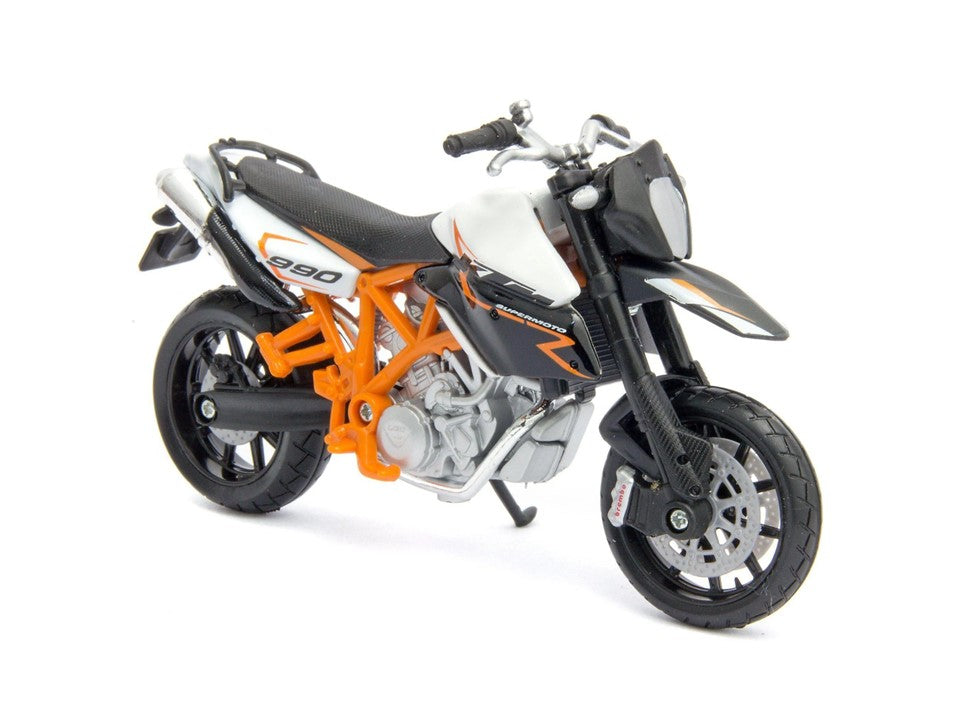 Bburago KTM 990 Supermoto R, White, 1:18 Scale Model