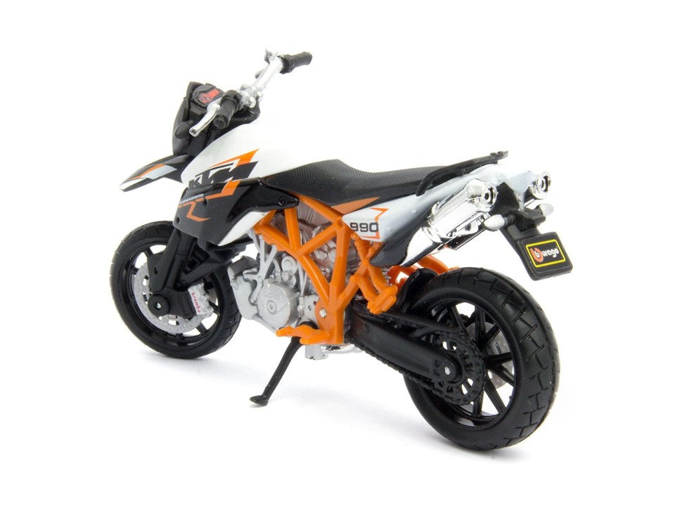 Bburago KTM 990 Supermoto R, White, 1:18 Scale Model