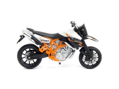 Bburago KTM 990 Supermoto R, White, 1:18 Scale Model