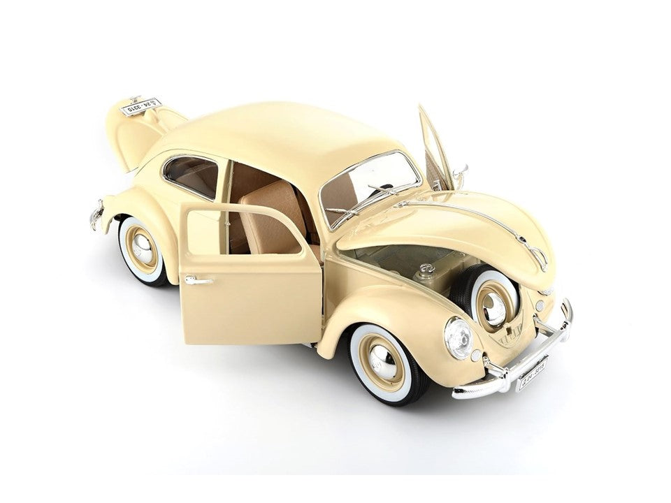 Bburago Volkswagen Kafer-Beetle (1955), Cream, 1:18 Scale